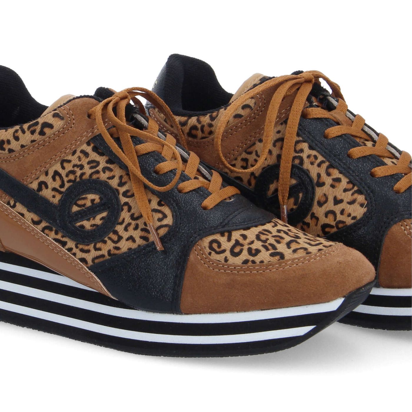 PARKO JOGGER W - P.LEO/SDE/METAL - MARRON/LEOPARD/NOIR